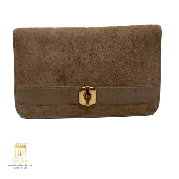 Christian Dior suede 3 way clutch chain bag - Picture 1 of 14